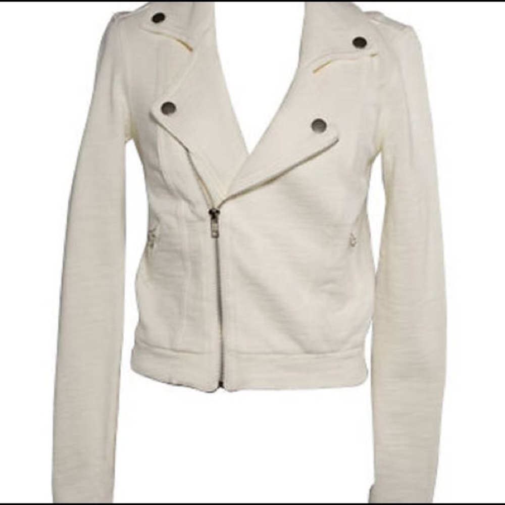 💜Urban Outfitters Moto Jacket in Cream